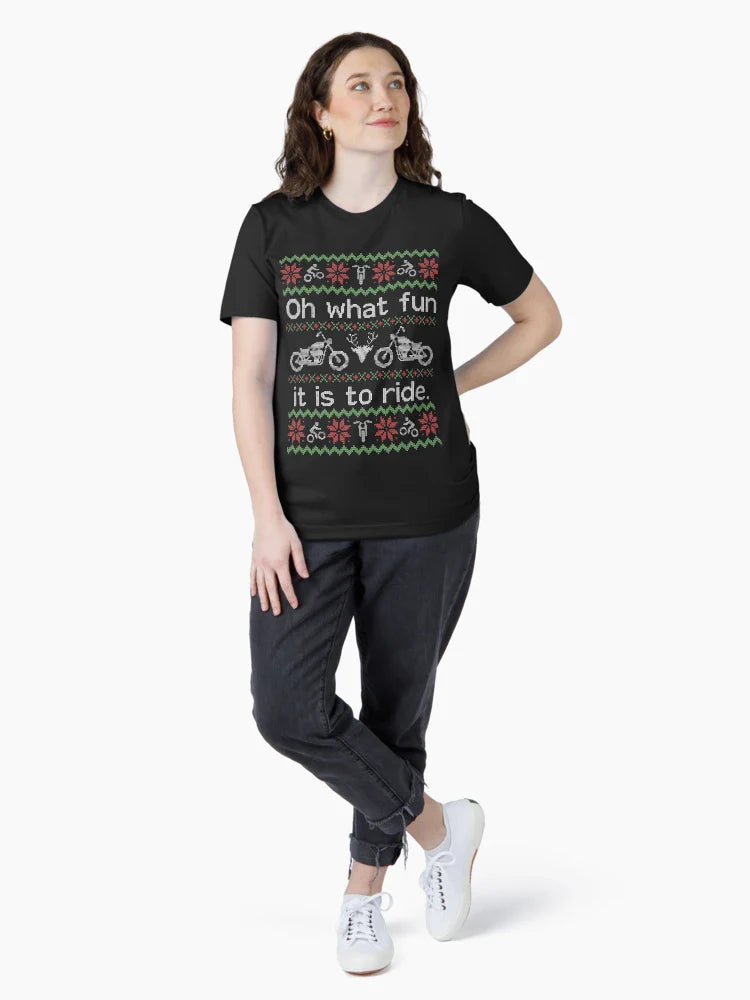 Ugly Christmas Sweater Motorcycle Biker Hog