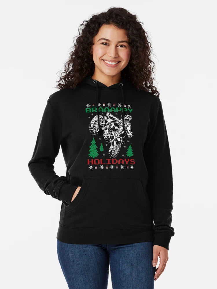 Motocross Dirt Bike Ugly Christmas Stunt Rider