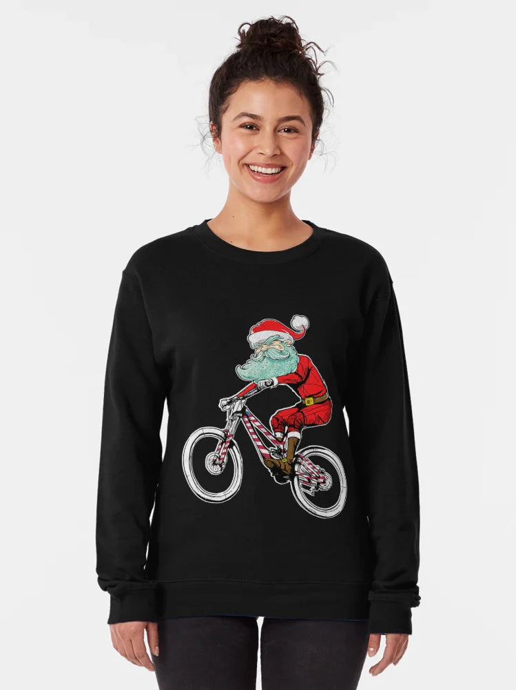Biking Christmas Mountain Bike Santa Claus Mtb