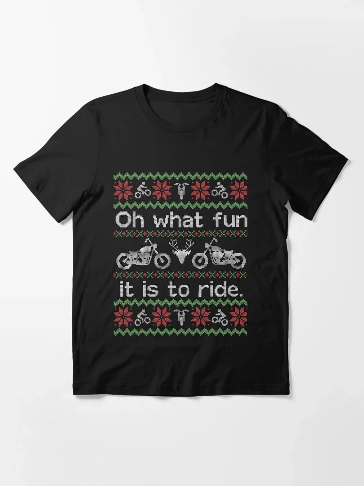 Ugly Christmas Sweater Motorcycle Biker Hog
